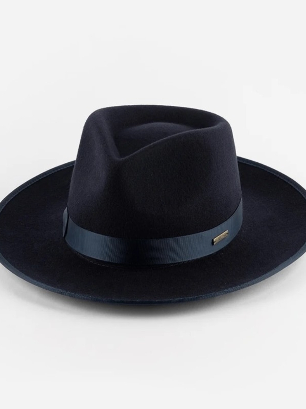 GIGI PIP Monroe Rancher Black Felt Fedora Wool Grosgrain Band